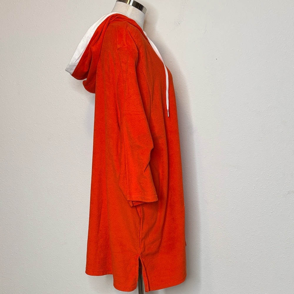 Cuddl Duds size 3X V-Neck Orange terry cloth Sweater - Picture 7 of 9
